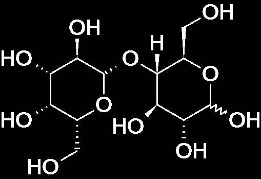 encontrada em vegetais, e tem função energética. [9] 2.1.4.3 Lactose Lactose (galactose β-1,4 glucose) é um tipo de glicídio que possui ligação glicosídica.