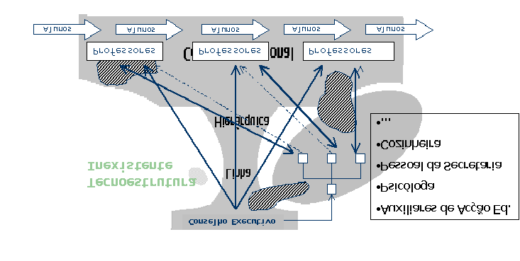 5.3 Estrutura Divisionalisada Esta é uma configuração que não estando directamente associada ao funcionamento da escola, poderá aplicar-se à estrutura a nível macro do sistema de ensino.