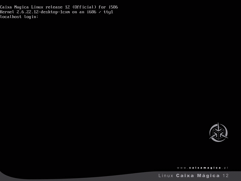 Manual Caixa Mágica 12 Mag forma de autenticação mais gráfico, que é apresentado na sub-secção seguinte e é baseada em X-Windows. Figura 1.1: Login em modo de texto (consola) 1.2.2. Login em modo gráfico Usando as características gráficas do X, podemos ter acesso a um tipo de autenticação em modo gráfico.