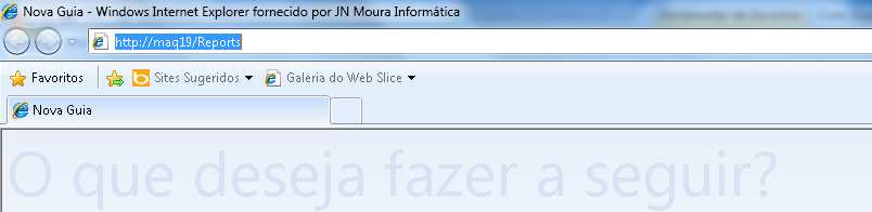 Abra o IE e acesse a URL