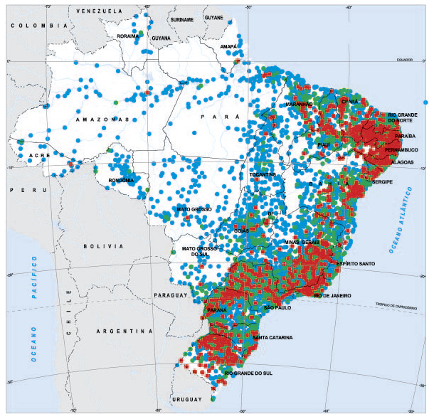 Tendências demográficas no período de 1940/2000 Cartograma 3 - Razão de sexo da população - Brasil - 1940/2000 1940 2000 Fontes: IBGE, Diretoria de Geociências, Coordenação de