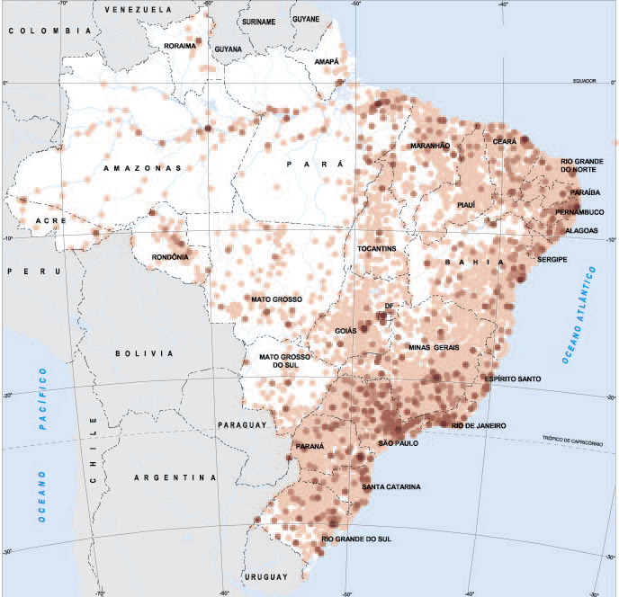 Tendências demográficas no período de 1940/2000 Cartograma 1 - População total - Brasil - 1940/2000 População presente total - 1940 População residente
