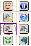 Ao clicar no botão de configurações, uma tela com as seguintes opções é aberta: 1. Idioma: Botão para selecionar idioma (sugerimos Português). 2. Som: Botão para escolha do fundo sonoro durante o uso.