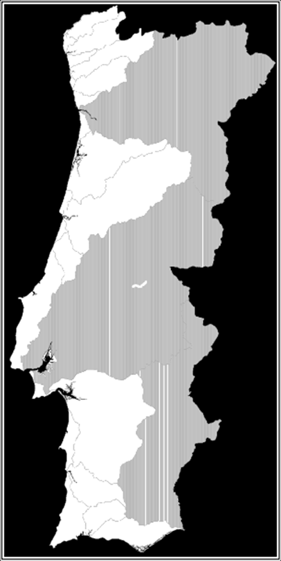 3. MODELING THE GEO-PHYSICAL DOMAIN Figure 3.6: Feature Bacia hidrográca do Tejo completely contains Feature Albufeira de Belver features. In physical domain this type of relationships is uncommon.