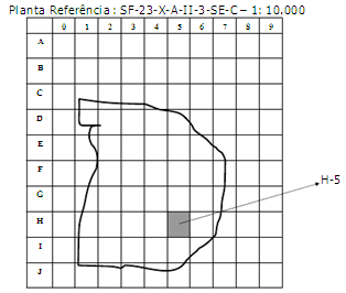 Em Antunes (2004) e Brandalize (2008) consta que a Planta de Referência Cadastral, Fig. 2, construída na escala 1:10.