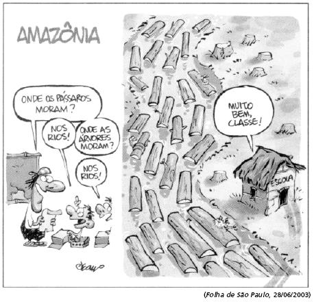 Questão 14 - Geografia - Ambiente - Valor: 0,91 - ID: GEO_1137 - Simples Escolha* (CESGRANRIO/RJ) - Fundação CESGRANRIO - 2003 O meio ambiente nas grandes cidades de países tropicais apresenta várias