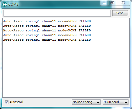 Passo 3: Abra o Monitor de Serial da IDE do Arduino e configure a velocidade para 9600baud e No line ending, você terá a informação abaixo.