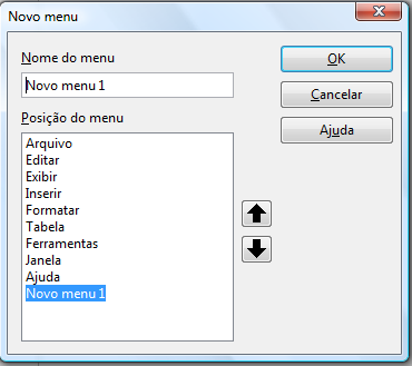 3) Na lista de Salvar em, escolha ou salvar a mudança no menu para a aplicação (por exemplo, LibreOffice Writer) ou para um documento selecionado (por exemplo, Documento de Amostra.odt).