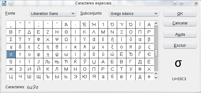 Inserindo caracteres especiais Um caractere especial é aquele que não é encontrado em um teclado padrão. Por exemplo, ¾ æ ç ñ ö ø são todos caracteres especiais.