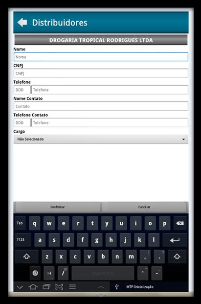 f. Distribuidores: Na tela de Distribuidores ( ), você encontra mais informações sobre o estabelecimento. Você pode cadastrar com quais distribuidores o estabelecimento prefere trabalhar.