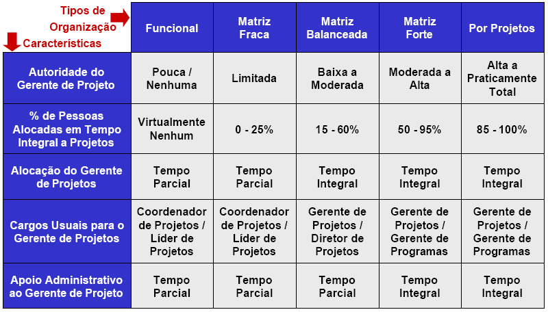 Influências Organizacionais Tipos de Organizações P4Pro