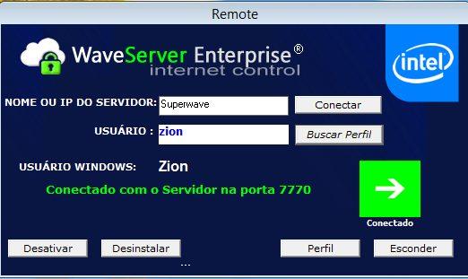 Lembrando que todo gerenciamento e monitoramento serão centralizados no módulo servidor do Wave Server Enterprise.