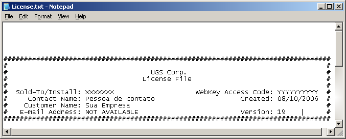 2 - Obtenção do Sold To e WebKey Para acessar o suporte será necessário um código Sold To (ou Server ID), que é a sua identificação como cliente, para obter verifique o arquivo de licença, ou através