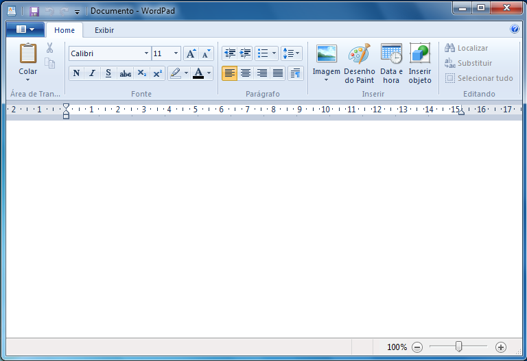 Windows 7 Word Pad é a RTF. Lembre-se que por meio do programa Word Pad podemos salvar um arquivo com a extensão DOC entre outras.