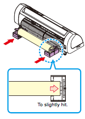 Carregando a folha de mídia Como colocar as folhas do rolo Se você deseja utilizar a folha enrolada, você deve montar a base para colocar o rolo. 1 Levante a alavanca de fixação.