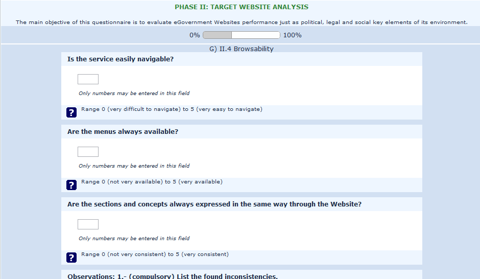 FASE 2: ANÁLISE DO WEBSITE F) Integração Os serviços online estão organizados apenas em um portal?