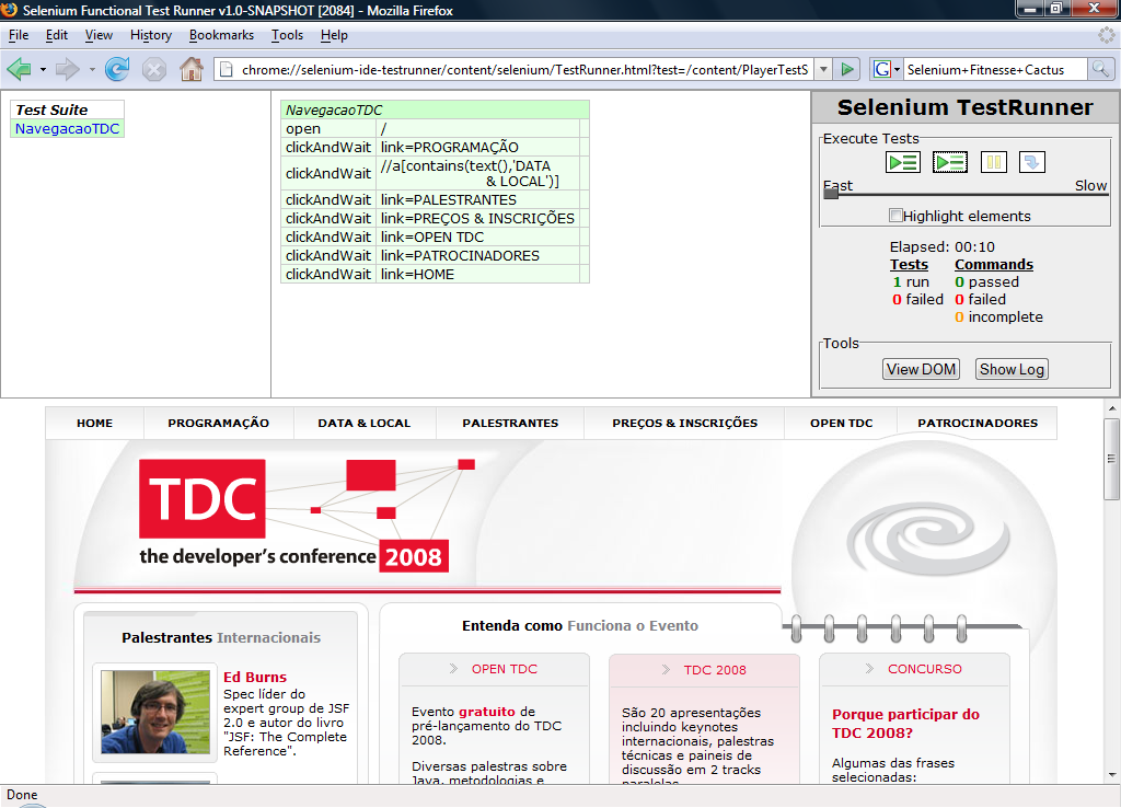 Selenium IDE TestRunner Workshop de