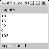 22.3 Outros modos de construir applets 7 Figura 22.5. appletviewer exibindo o applet do Exemplo 22.5 getsize().width produz o valor 150 e a referência getsize().height, o valor 60.
