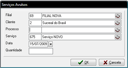 FATURAMENTO - Recursos de Software Serviços Avulsos Serviços que não estão ligados com Ordens