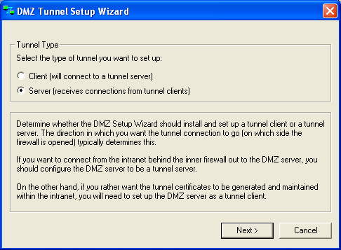 Instalando a Infraestrutura do Nimsoft no Windows A instalação de DMZ consiste em duas partes: Primeiro, você deve configurar um servidor de encapsulamento.