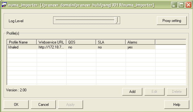 numa_importer numa_importer O probe numa_importer é responsável pela importação de informações de QoS, SLA e alarmes do site remoto, que é hospedado com o pacote nws_api no wasp.