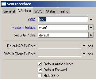 Interface wireless AP Virtual Com as interfaces virtuais podemos montar várias redes dando perfis de serviço diferentes.