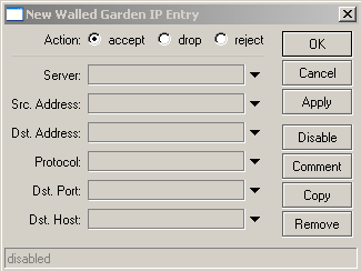 HotSpot WalledGarden É importante salientar que o walled garden não se destina somente a serviço WEB, mas qualquer serviço que se queira configurar.