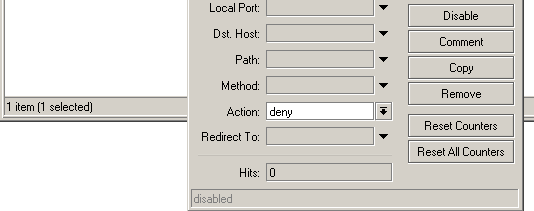 Web Proxy -Access A lista de acesso permite controlar conteúdo que será permitido ou não para armazenamento no cache do proxy.