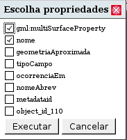 ocorrer de não haver nenhuma camada para selecionar, devido o fato de não existir nenhum dado vetorial cadastrado naquela base (25, 50, 100 ou 250).