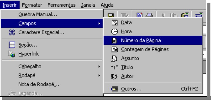 Exercício Prático 1) Seguindo a orientação anterior, insira o número da página no rodapé do seu documento.