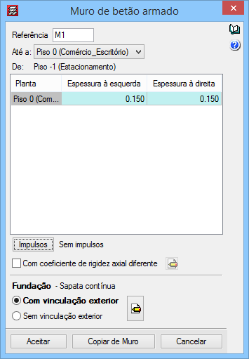 51 Fig. 1.101 Prossegue-se com a introdução dos muros. Prima Vigas/Muros> Introduzir muro.