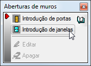 59 Fig. 1.118 Pretende-se inserir aberturas no muro M1. Prima em Vigas/Muros> Aberturas de muros.