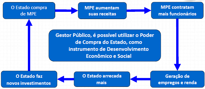 Nesse sentido, o fomento às MPEs, por meio do direcionamento das compras governamentais, não surge como iniciativa isolada, mas se enquadra em uma política maior de uso do poder de compra, em que a