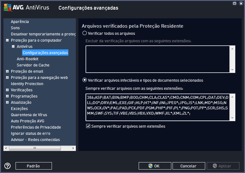 Verificar setor de inicialização de mídia removível (ativado como padrão) marque para verificar setores de inicialização de disquetes USB inseridos, unidades de disco externas e outra mídia removível