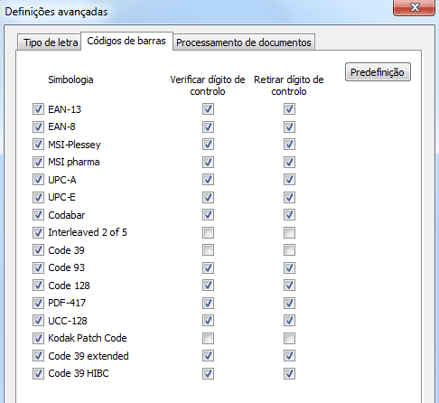 Readiris TM 14 - Manual de utilizador Nota importante: O Readiris reconhece automaticamente códigos de barras para separar documentos, mas as zonas dos códigos de barras em si não são reconhecidas