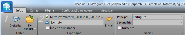 Readiris TM 14 - Manual de utilizador SECÇÃO 5: SELECCIONAR AS OPÇÕES DE RECONHECIMENTO OPÇÕES DE RECONHECIMENTO O Readiris converte imagens digitalizadas, ficheiros de imagem e ficheiros PDF em