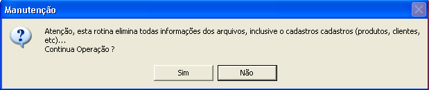 pg.219 Zerar Encomendado Essa rotina zera todos os pedidos de mercadorias que estão encomendados.