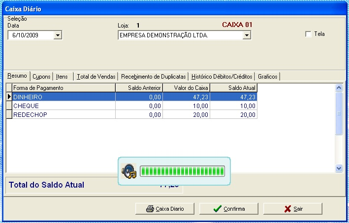 49 3.4.1 VisualControl PAF-ECF - Tecnologia em Automação Comercial Caixa Diário Caixa diário: Permite visualizar os totais vendidos por forma de pagamento, assim como as vendas por cupom, vendedores,