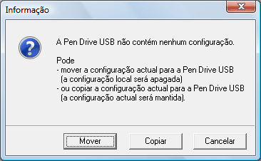 Painel de Configuração 45 Depois de activar o modo USB, no lado esquerdo da barra de estado mostrará um ícone de um stick USB.