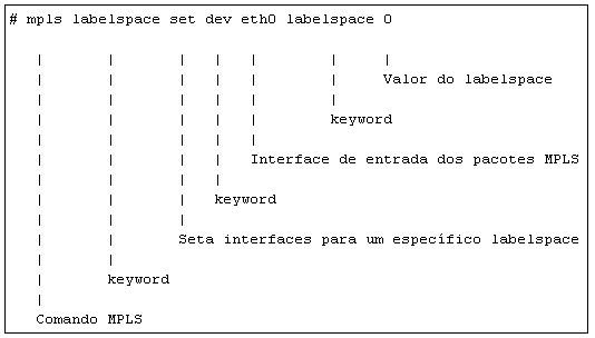 O comando abaixo mapeia uma FEC para a entrada na NHLFE que foi criada acima, para que ela seja realmente usada. Figura 18