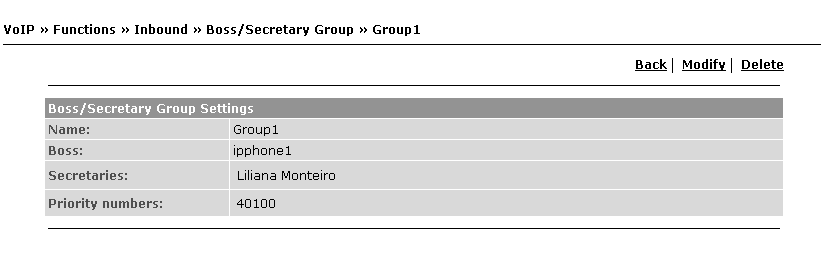 162 IPBrick.C Figura 4.82: VoIP - Grupo Chefe/Secretária - Definições guardadas Saída Classes de Acesso É possível definir regras de acesso para os telefones existentes.