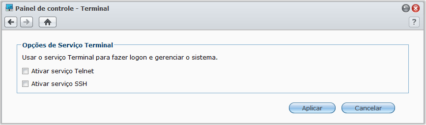 Nota: A digitação do Nome, Localização e E-mail ajudará a identificar Synology DiskStation. Esses campos são opcionais. IPv4 e IPv6 são suportados pelo serviço SNMP.