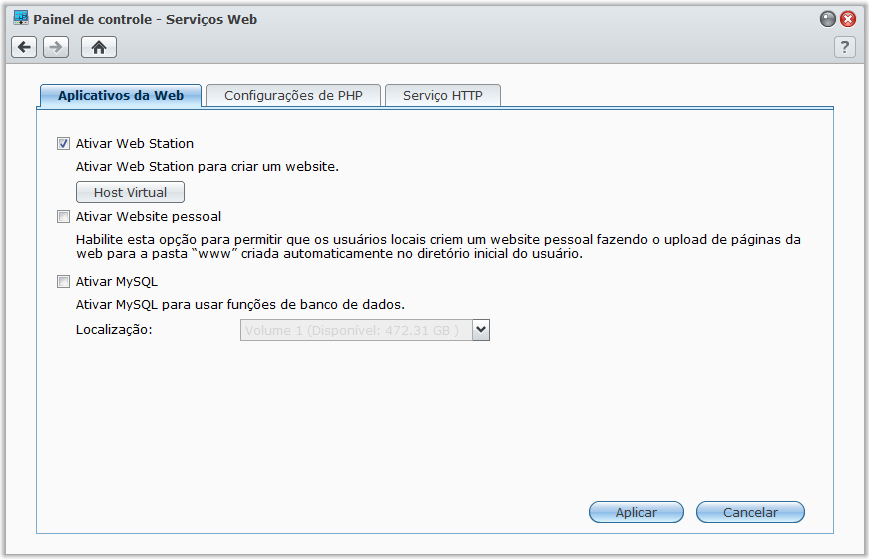 Capítulo Hospedagem de websites, Servidor de Capítulo 10: E-mail e Servidor de impressão 10 Synology DiskStation foi especialmente planejado para pequenos e médios negócios (SMB), oferecendo a