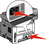 Conectar-se usando uma rede Ethernet Conexão e configuração com fio 1 Conecte o cabo Ethernet à impressora e a uma porta Ethernet ativa na rede.