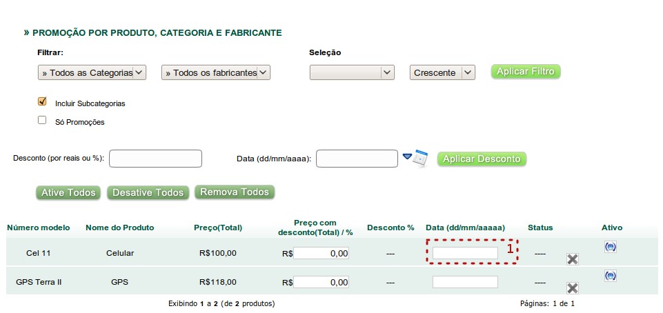 Como controlar validade de uma promoção?