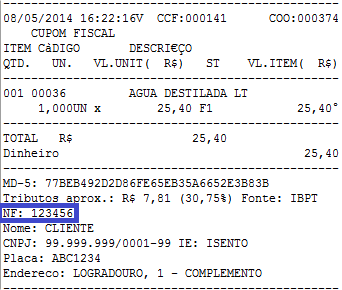 esta foi realizada manualmente (nota fiscal modelo 02 ao consumidor), para que no cupom fiscal seja emitida a referência com a nota fiscal modelo 02.