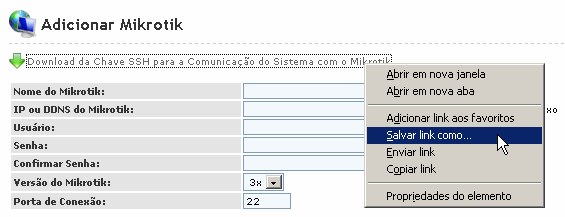 * Não é possível atualizar Mikrotik com versão 2.x para versão 3.