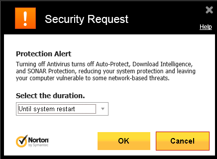 Norton Próximo ao relógio do Windows clicar com o botão direito do mouse no ícone do antivírus e depois clique na opção