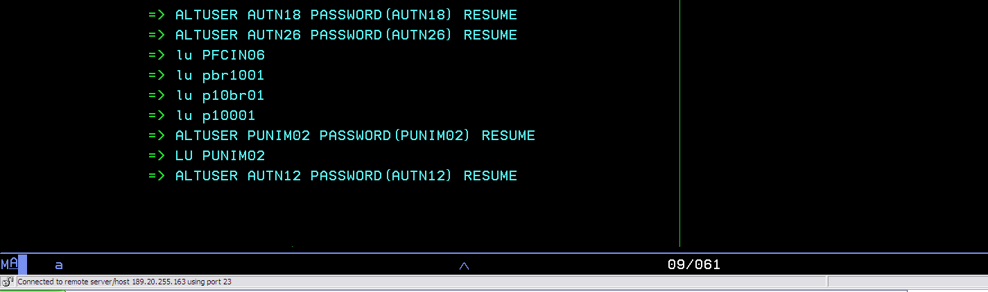 Como fazer reset de senhas: Entre na opção p.