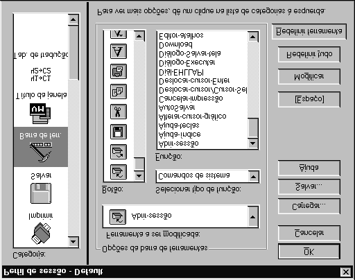 Distinct IntelliTerm Aciona a tecla PF3 (Terminal VT) Um campo adiante (somente TN5250) Sair do campo (somente TN5250) Limpa a tela Emula a tecla Del do teclado VT Aciona a tecla PF4 (Terminal VT) Um